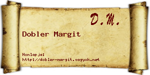 Dobler Margit névjegykártya
